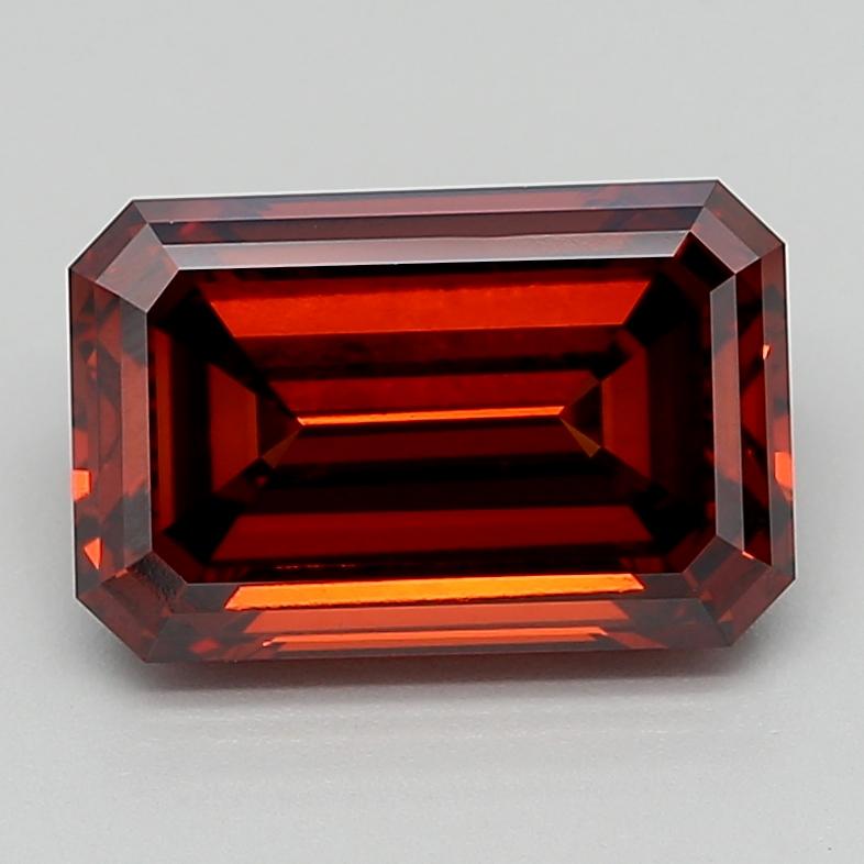 5.01 Ct. Fancy Deep  Orange Emerald Lab Grown Diamond