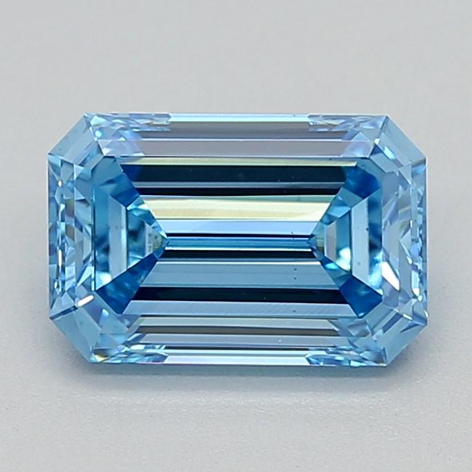 1.38 Ct. Fancy Vivid  Blue Emerald Lab Grown Diamond