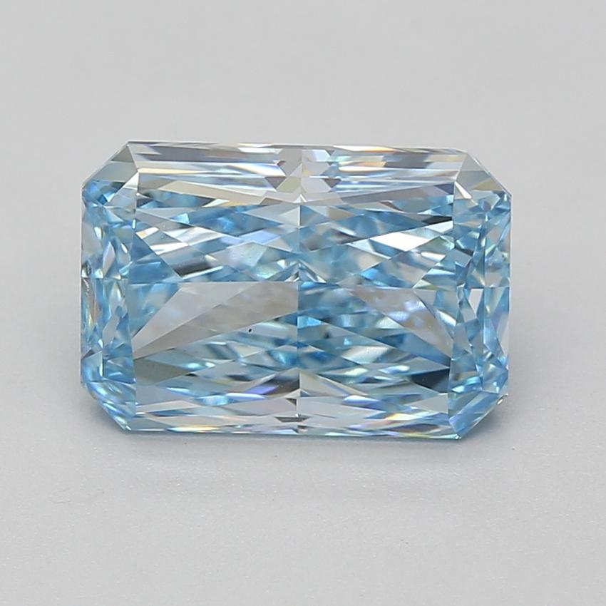 4.09 Ct. Fancy Vivid Blue Radiant Lab Grown Diamond