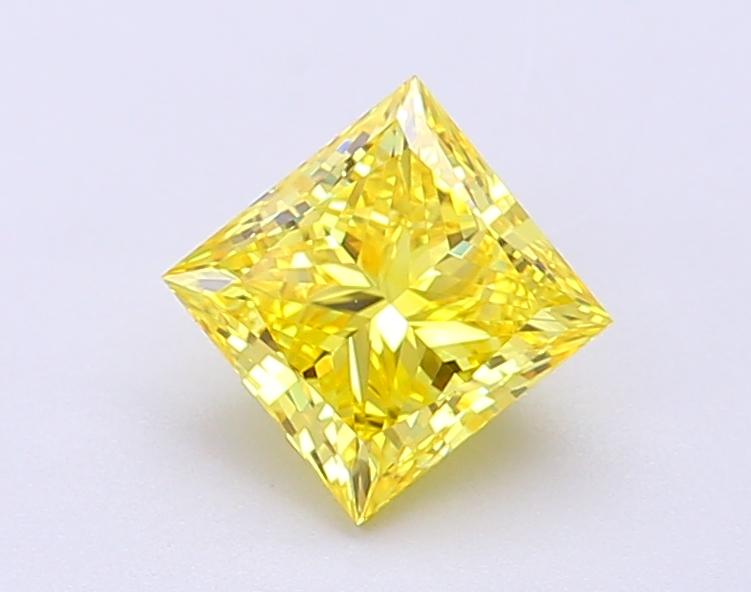 1.10 Ct. Fancy Vivid  Yellow Princess Lab Grown Diamond
