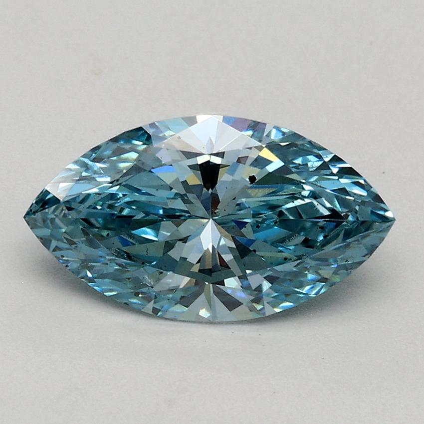 1.00 Ct. Fancy Vivid Blue Marquise Lab Grown Diamond