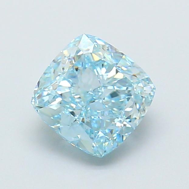 1.56 Ct. Fancy Vivid Blue Cushion Lab Grown Diamond