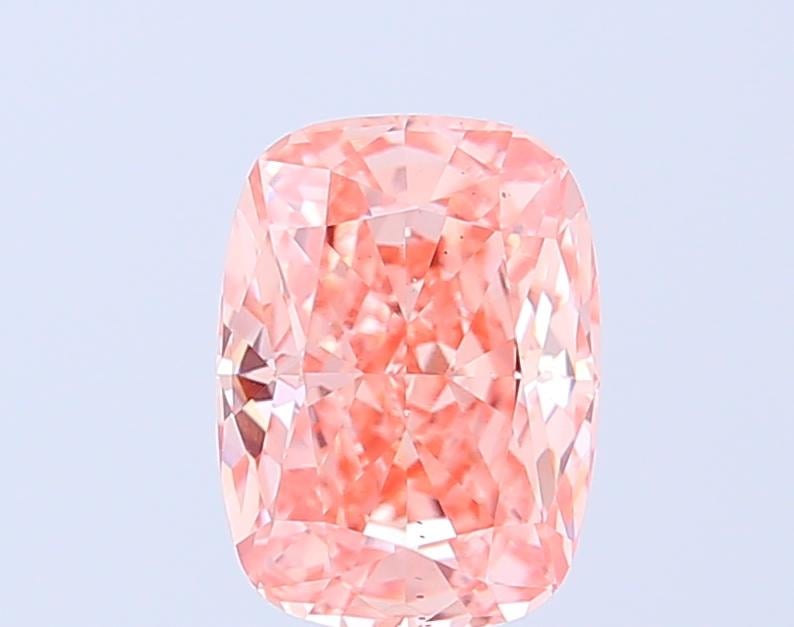 2.70 Ct. Fancy Vivid Pink Cushion Lab Grown Diamond