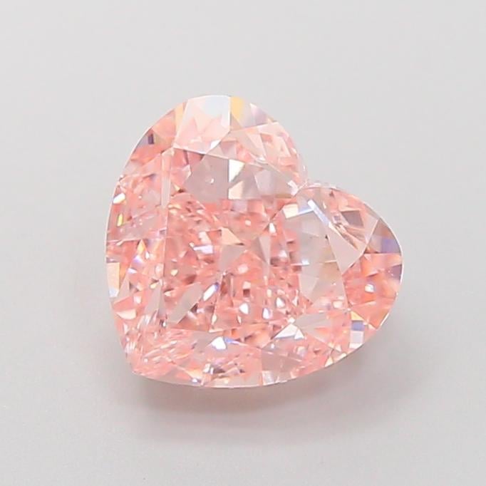 3.09 Ct. Fancy Intense  Pink Heart Lab Grown Diamond