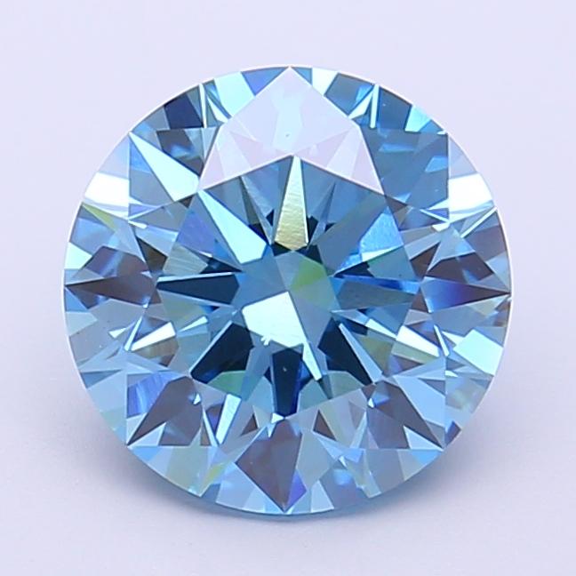 2.53 Ct. Fancy Vivid  Blue Round Lab Grown Diamond