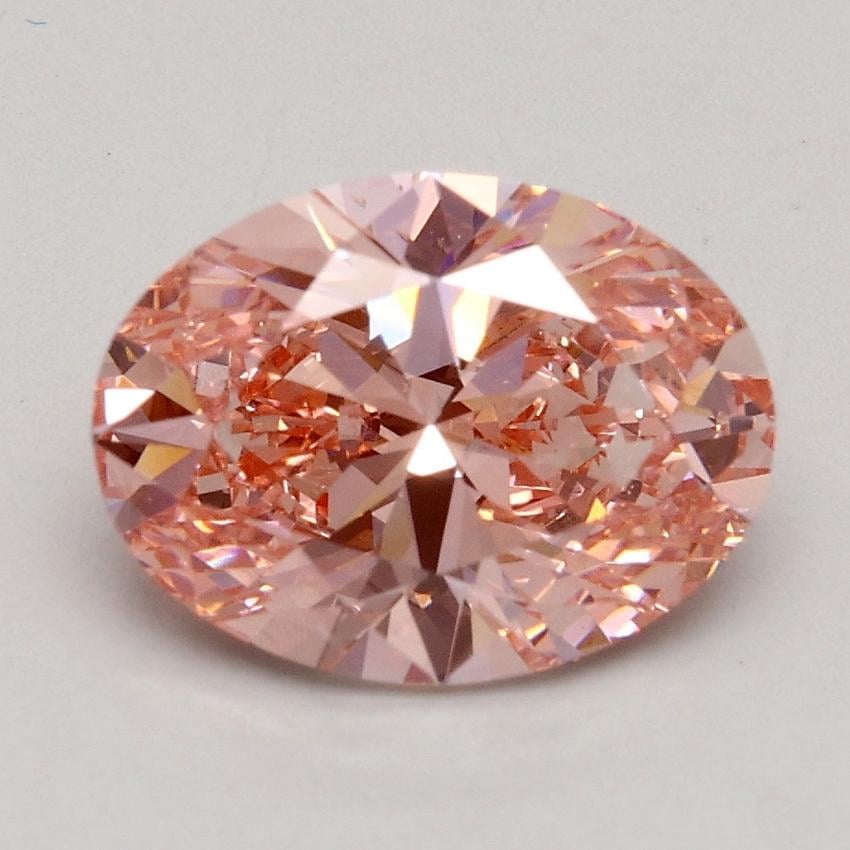 1.70 Ct. Fancy Intense Pink Oval Lab Grown Diamond
