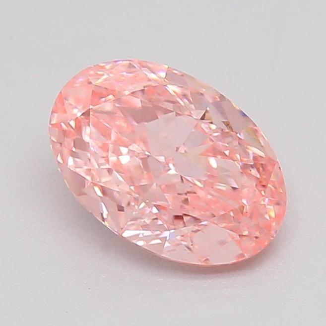 0.53 Ct. Fancy Vivid  Pink Oval Lab Grown Diamond