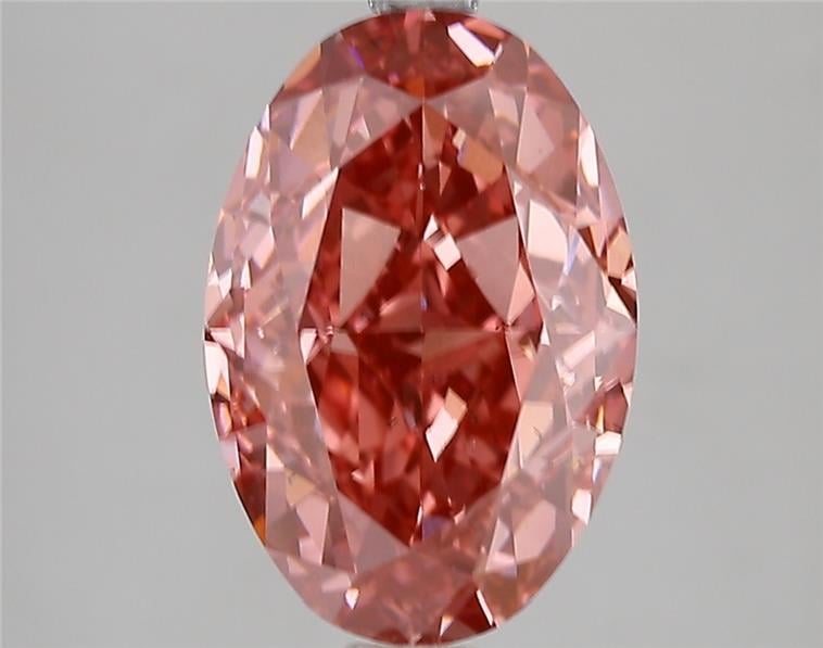 4.60 Ct. Fancy Vivid Pink Oval Lab Grown Diamond