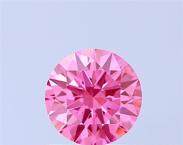 0.91 Ct. Fancy Vivid Pink Round Lab Grown Diamond