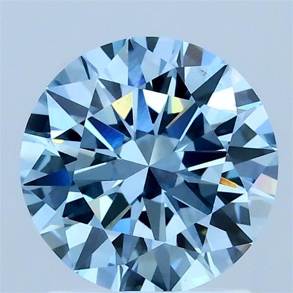 1.50 Ct. Fancy Vivid Blue Round Lab Grown Diamond