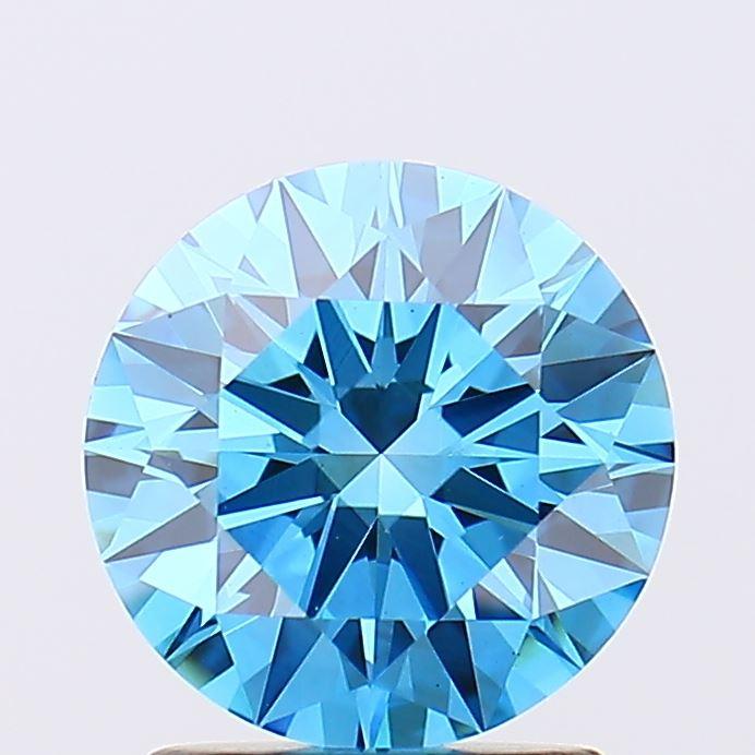 1.70 Ct. Fancy Vivid Blue Round Lab Grown Diamond