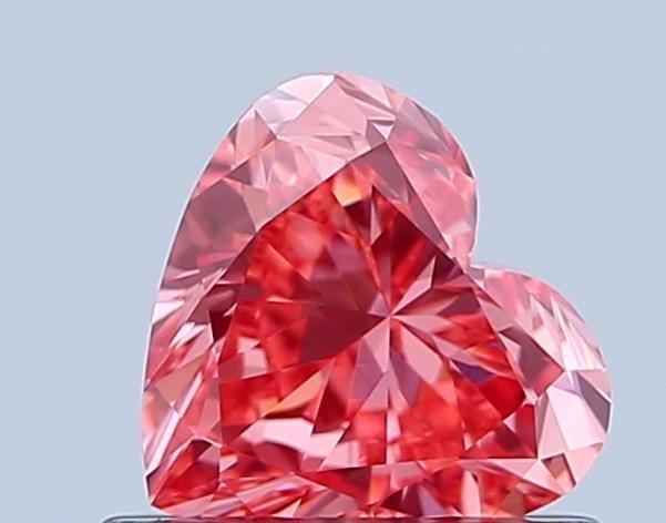 0.63 Ct. Fancy Vivid Pink Heart Lab Grown Diamond