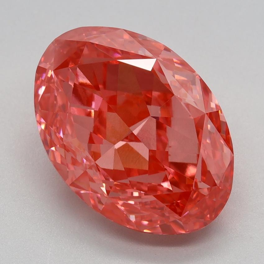 4.49 Ct. Fancy Vivid Pink Oval Lab Grown Diamond