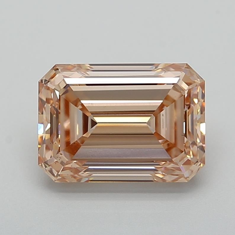 3.85 Ct. Fancy Intense Brownish Orange Emerald Lab Grown Diamond