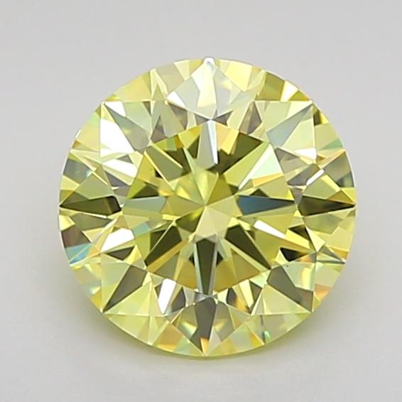 1.34 Ct. Fancy Intense  Yellow Round Lab Grown Diamond