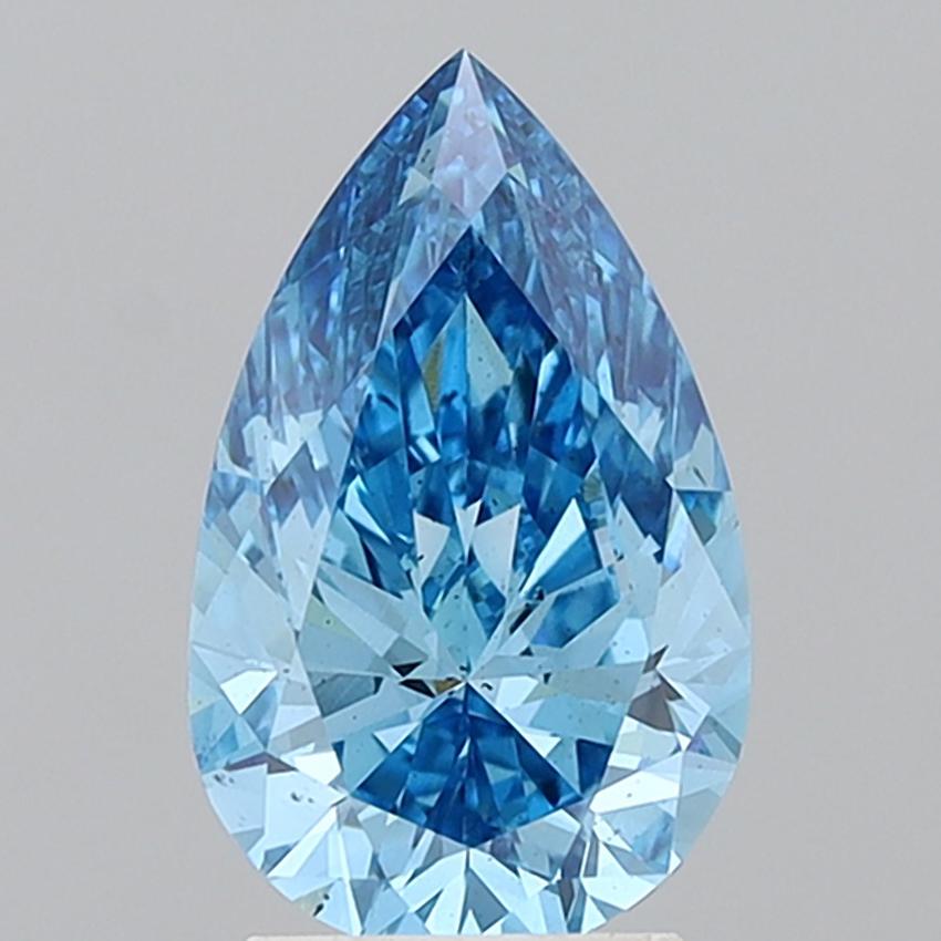 2.61 Ct. Fancy Vivid Blue Pear Lab Grown Diamond