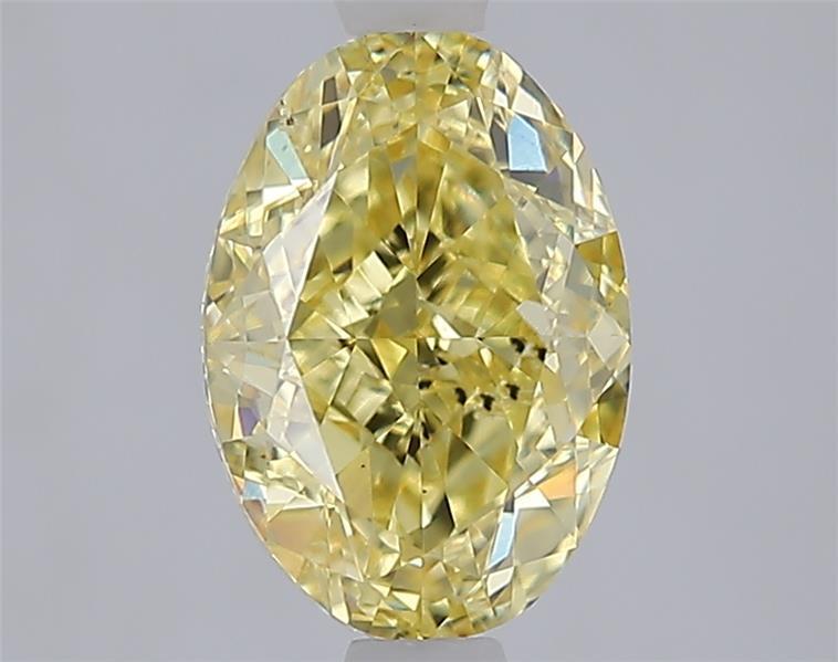 2.00 Ct. Fancy Vivid Yellow Yellow Oval Lab Grown Diamond
