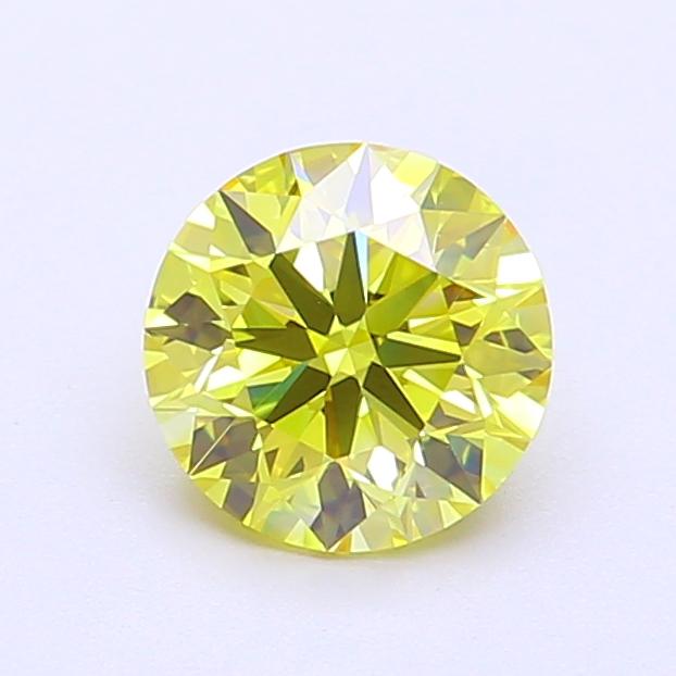 1.04 Ct. Fancy Intense  Yellow Round Lab Grown Diamond