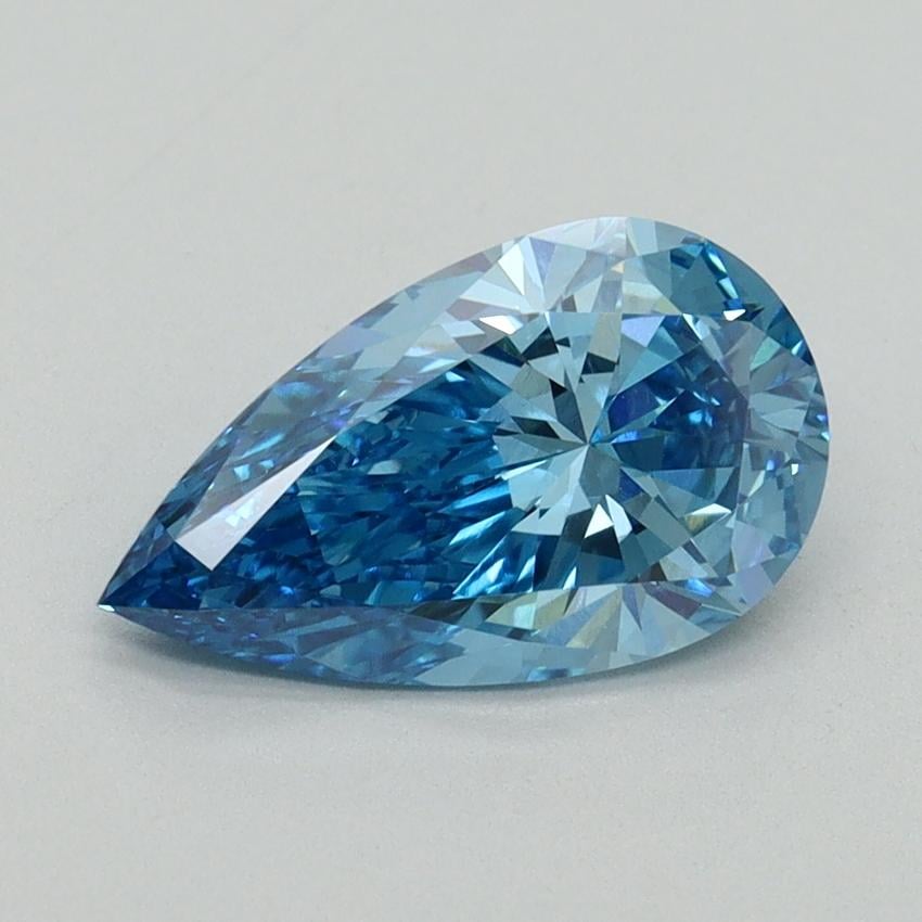 1.53 Ct. Fancy Vivid Blue Pear Lab Grown Diamond