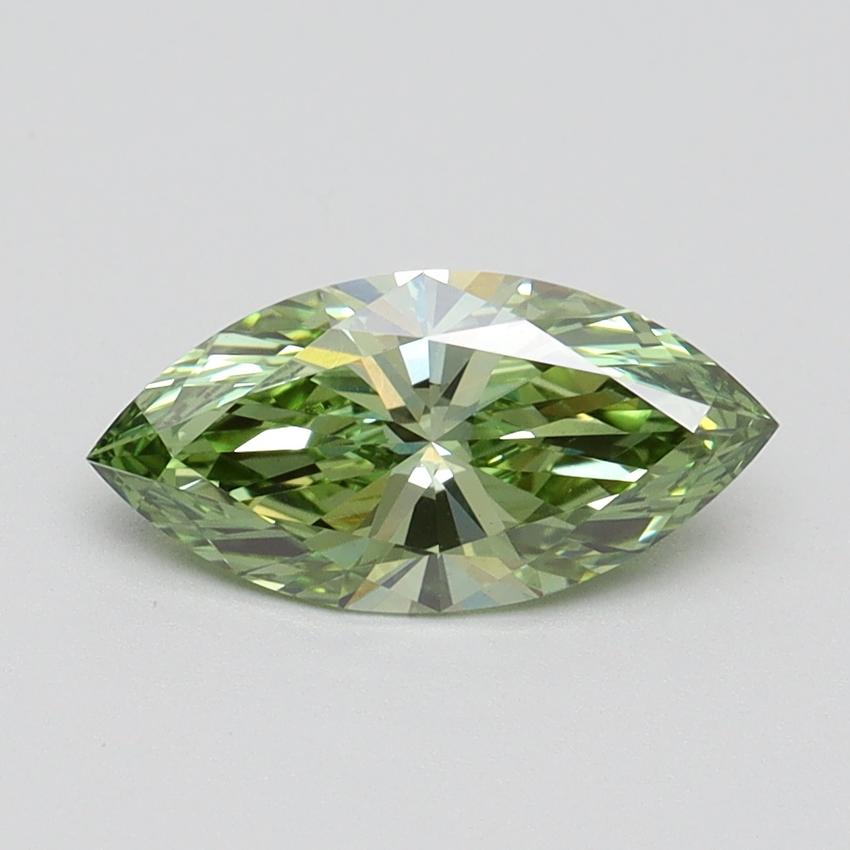 1.02 Ct. Fancy Vivid Green Marquise Lab Grown Diamond
