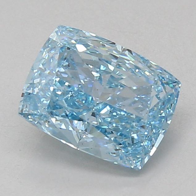 2.03 Ct. Fancy Vivid Blue Cushion Lab Grown Diamond