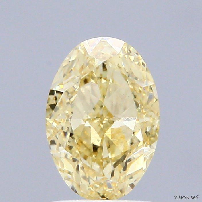 1.62 Ct. Fancy Intense Yellow Oval Lab Grown Diamond
