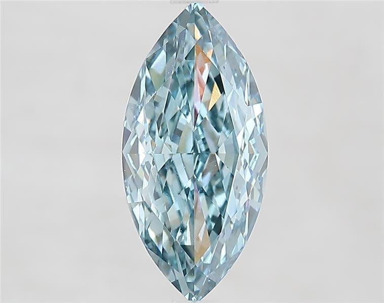 2.55 Ct. Fancy Vivid Greenish Blue Marquise Lab Grown Diamond