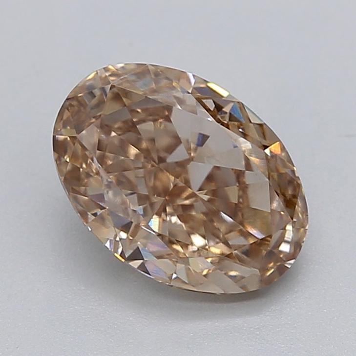 1.56 Ct. Very Light  Brown Oval Lab Grown Diamond