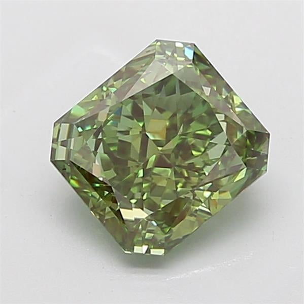 3.09 Ct. Fancy Vivid Green Radiant Lab Grown Diamond