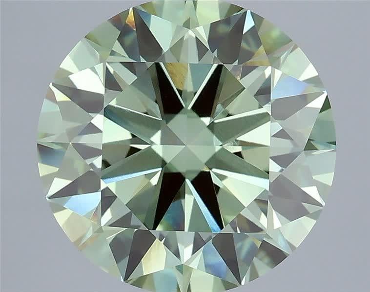 5.06 Ct. Fancy Vivid Green Round Lab Grown Diamond