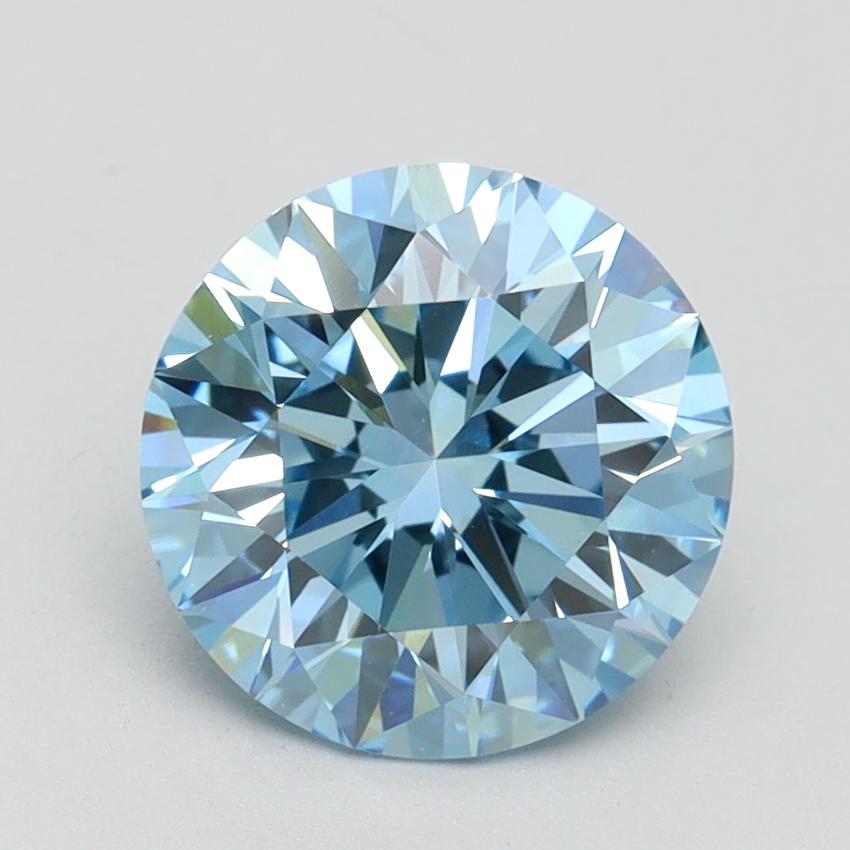 2.33 Ct. Fancy Vivid Blue Round Lab Grown Diamond