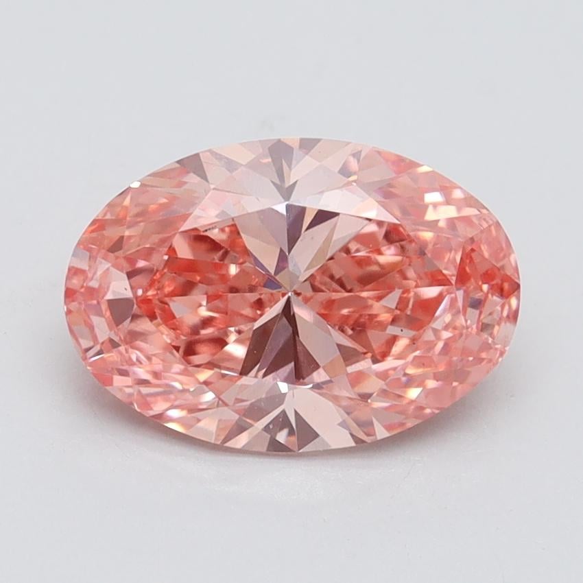 2.00 Ct. Fancy Vivid Pink Oval Lab Grown Diamond