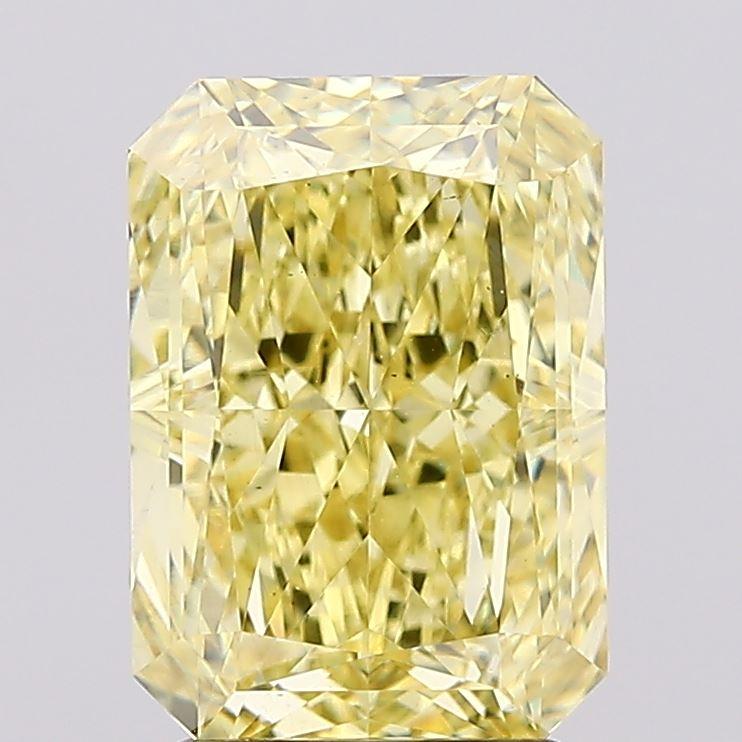 2.97 Ct. Fancy Vivid Yellow Radiant Lab Grown Diamond