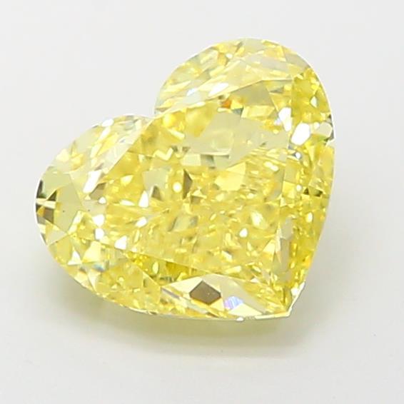 3.00 Ct. Fancy Vivid Yellow Heart Lab Grown Diamond