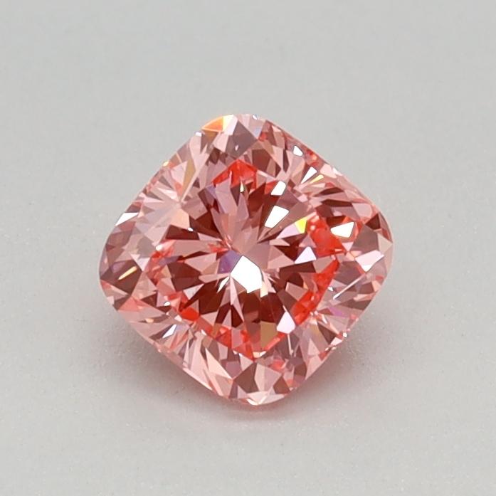 0.40 Ct. Fancy Vivid Pink Cushion Lab Grown Diamond