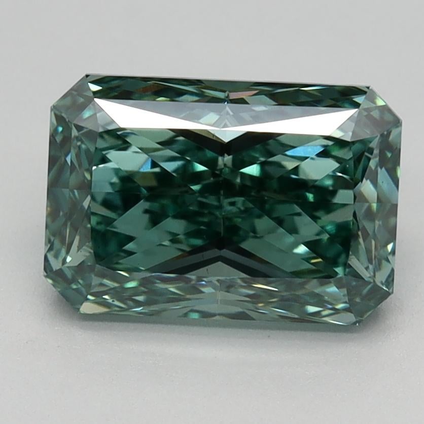 1.88 Ct. Fancy Vivid Green Radiant Lab Grown Diamond