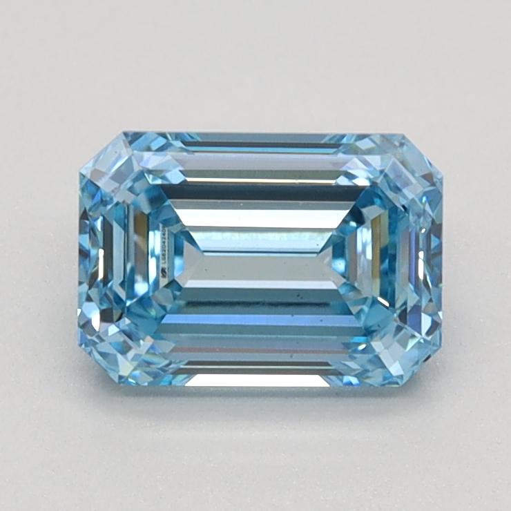 1.0 Ct. Fancy Vivid Blue Emerald Lab Grown Diamond