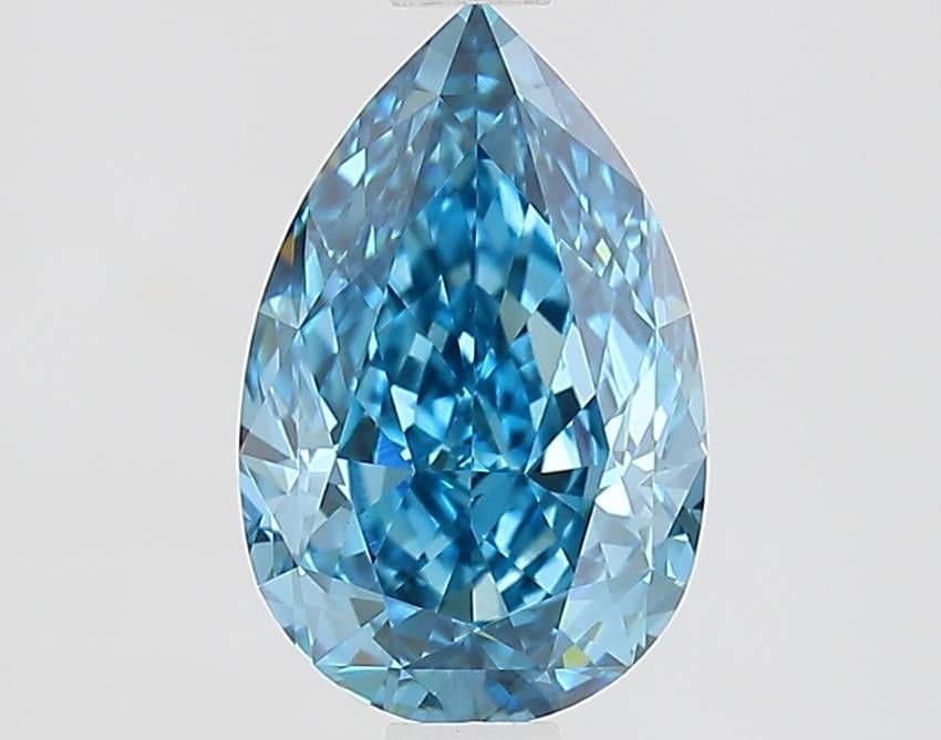 1.63 Ct. Fancy Vivid Blue Pear Lab Grown Diamond