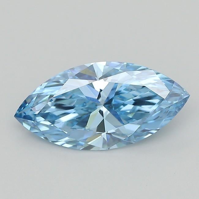3.01 Ct. Fancy Vivid  Blue Marquise Lab Grown Diamond