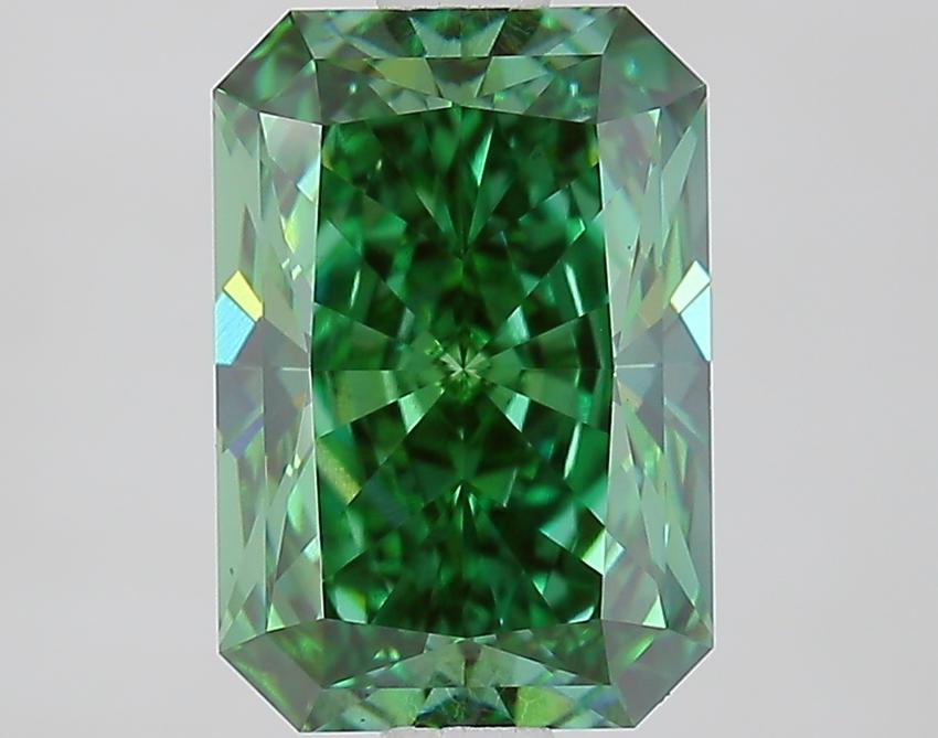 2.06 Ct. Fancy Vivid Green Radiant Lab Grown Diamond