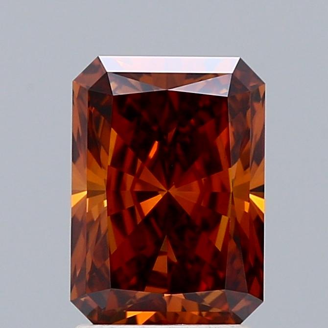 2.09 Ct. Fancy Deep Orange Radiant Lab Grown Diamond