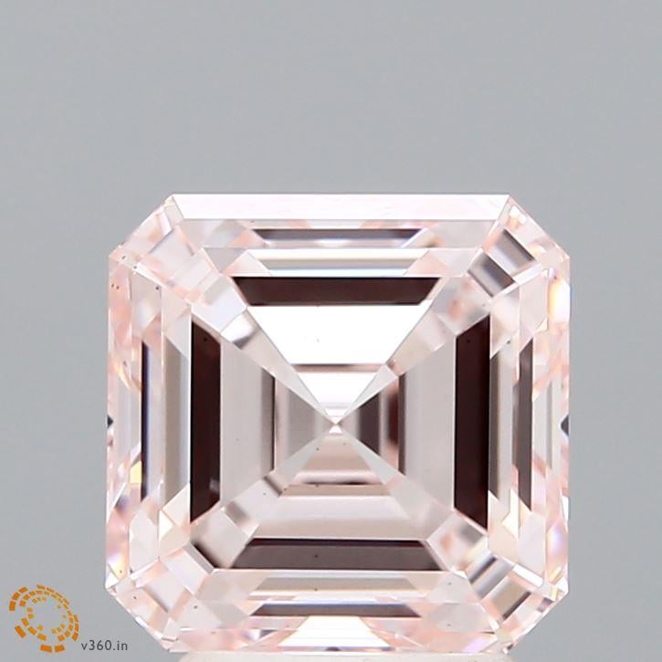 3.16 Ct. Fancy Light Pink Asscher Lab Grown Diamond