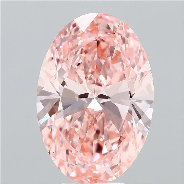 7.02 Ct. Fancy Vivid Pink Oval Lab Grown Diamond