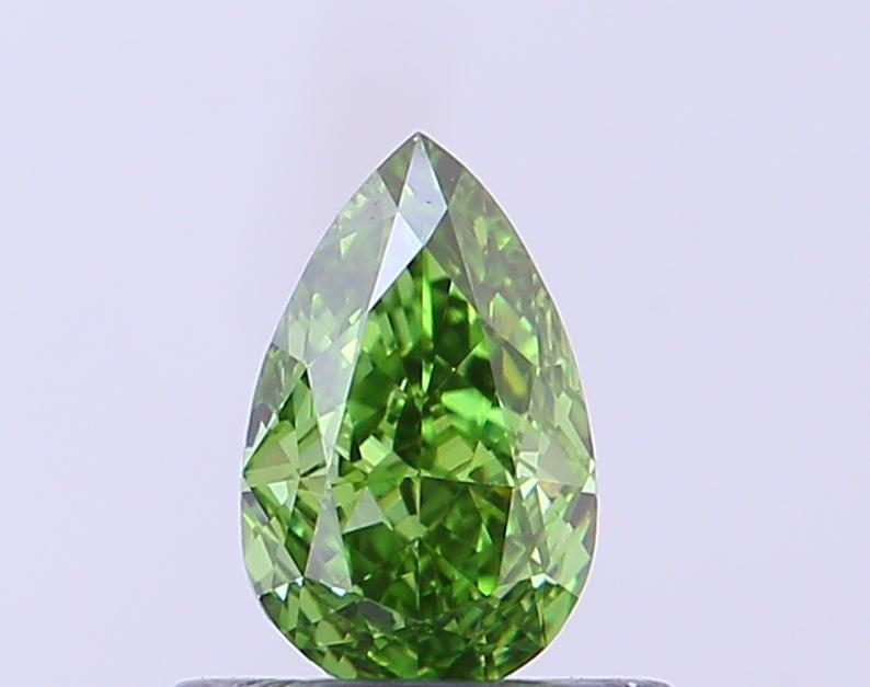 0.44 Ct. Fancy Vivid Green Pear Lab Grown Diamond