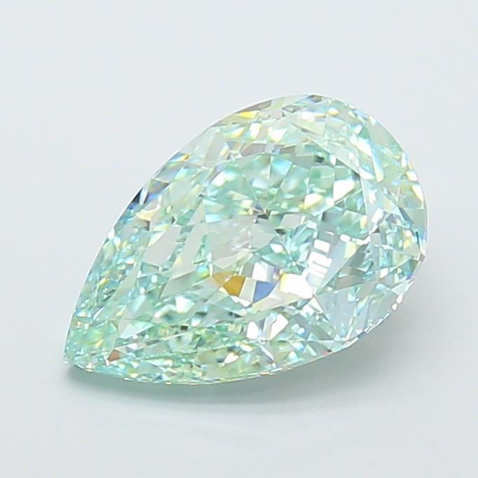 3.01 Ct. Fancy Intense Green Pear Lab Grown Diamond