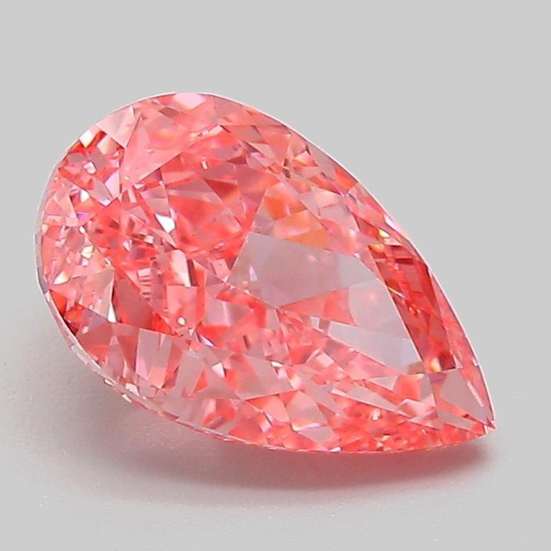 2.10 Ct. Fancy Vivid Pink Pear Lab Grown Diamond