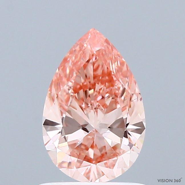 1.00 Ct. Fancy Vivid  Pink Pear Lab Grown Diamond