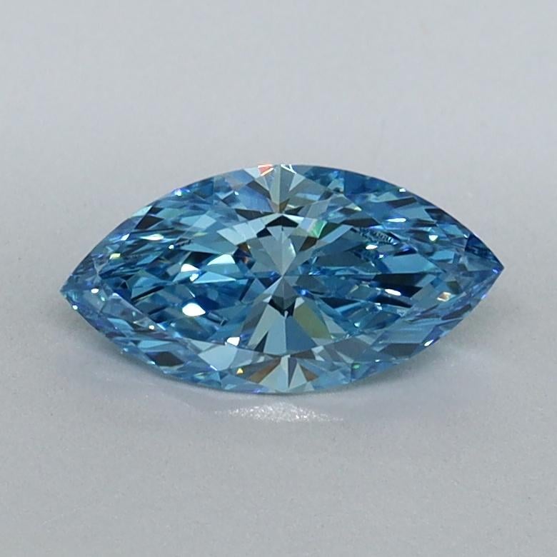 0.52 Ct. Fancy Vivid Blue Marquise Lab Grown Diamond