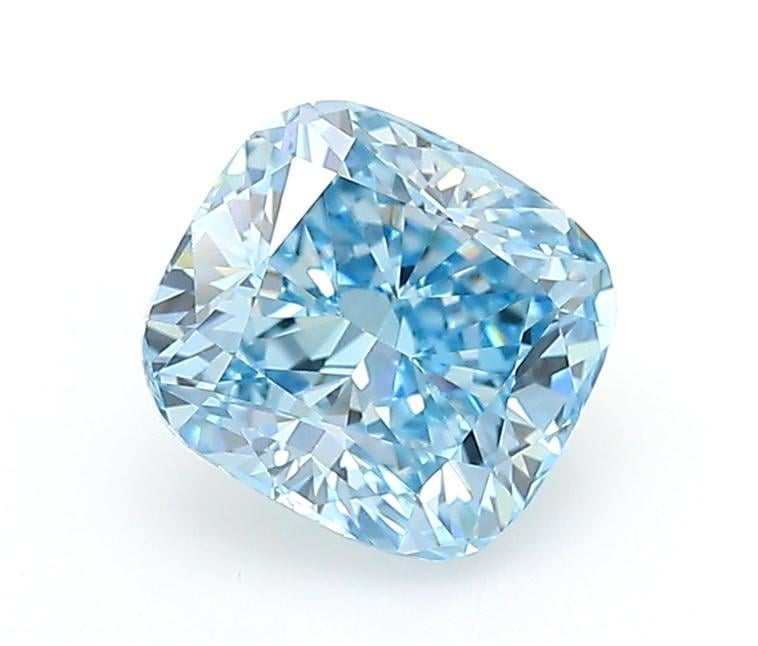 1.08 Ct. Fancy Vivid Blue Cushion Lab Grown Diamond