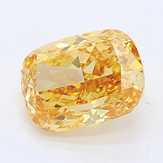 1.07 Ct. Fancy Intense Yellow Cushion Lab Grown Diamond